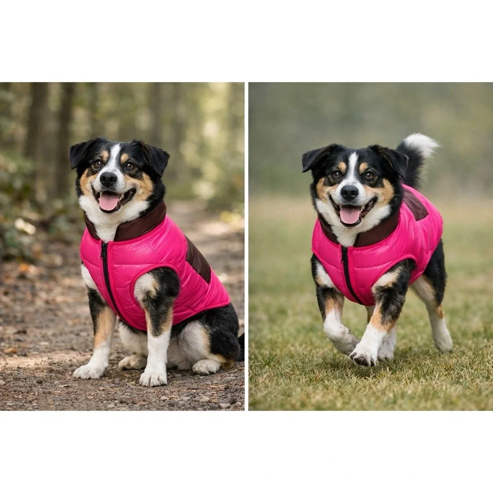 Dog and Cat Puffer Vest - Boots‎ & Barkley-Pink Size Medium